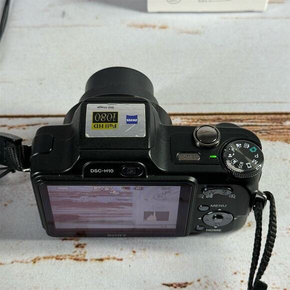 Sony Cyber-shot DSC-H10 8.1MP Digital Camera 10x Zoom Black Compact - Picture 5 of 7